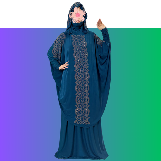 Women's Hooded Prayer Set – Long Skirt Abaya Kaftan
