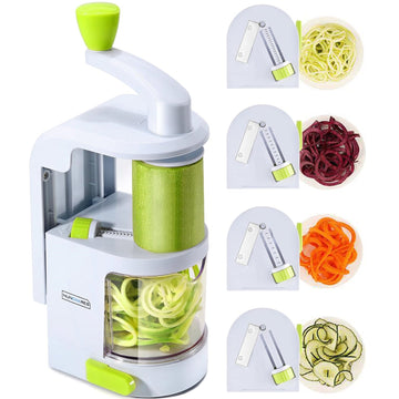 4-in-1 Rotating Blade Vegetable Spiralizer Noodle Maker