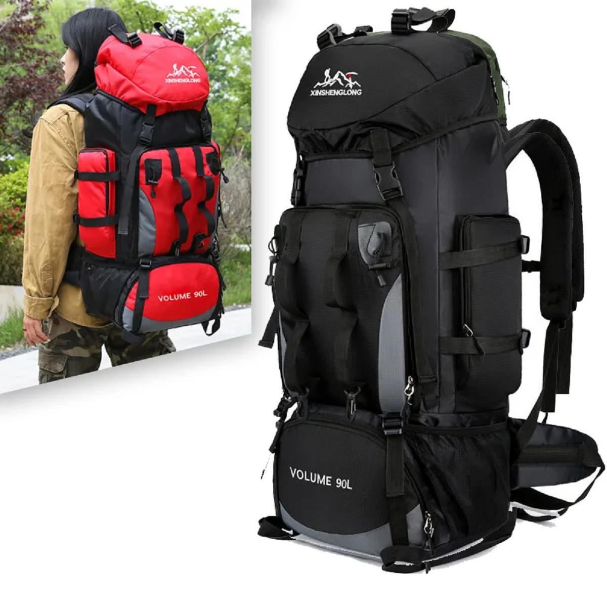 backpack hiking camping 90L Waterproof Hiking Camping Backpack Trekking Bag
