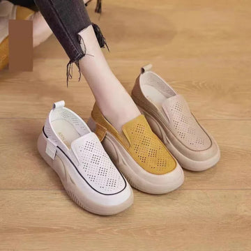 Women’s Casual Loafers – Retro Platform Sneakers