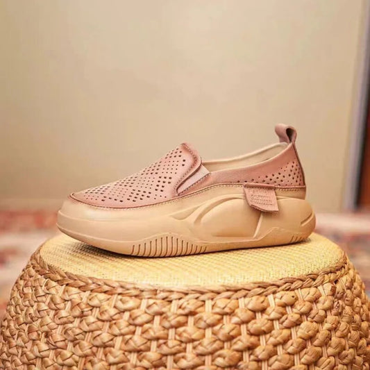 Women’s Casual Loafers – Retro Platform Sneakers