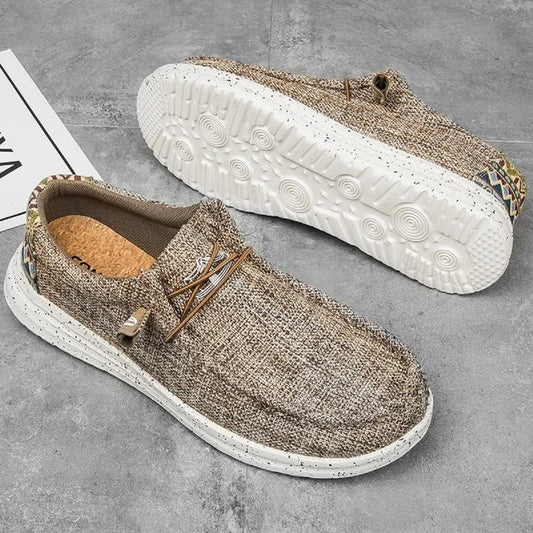 Men’s Canvas Soft Sole Breathable Slip-On Loafers