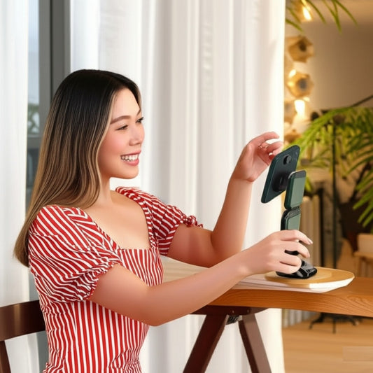 Magnetic Tripod Phone Stand – MagSafe Wallet and Adjustable Holder for iPhone