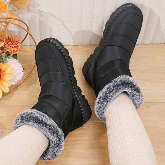 Women's Warm Plush Ankle Winter Snow Boots