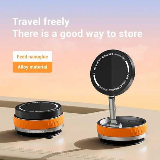 360° Magnetic Suction Cup Phone Holder – Universal Folding Stand