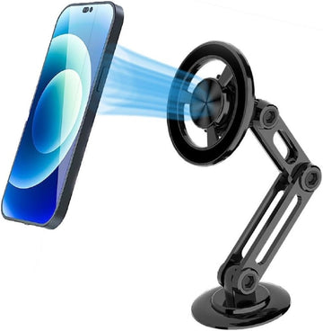 720° Magnetic Car Phone Holder – Metal Air-Vent Mount and Foldable Stand