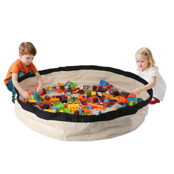 Toy Storage Bag and Play Mat – Portable Drawstring Organizer for Kids’ Toys