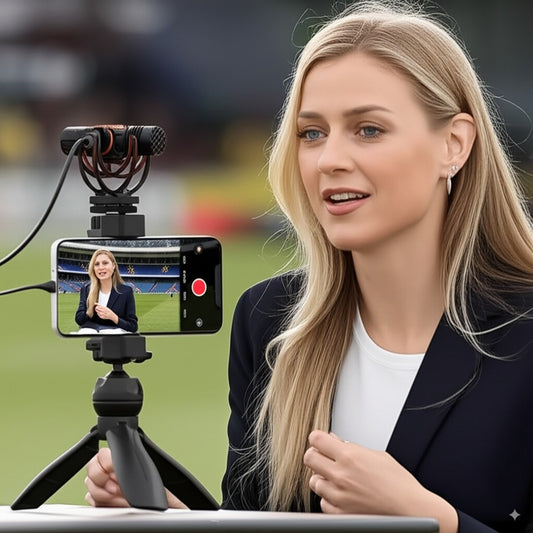 Pro Shotgun Microphone – On-Camera Cardioid Mic with Shock Mount