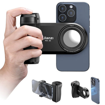 Bluetooth Camera Shutter Grip – Smartphone Selfie Handle and Stabiliser