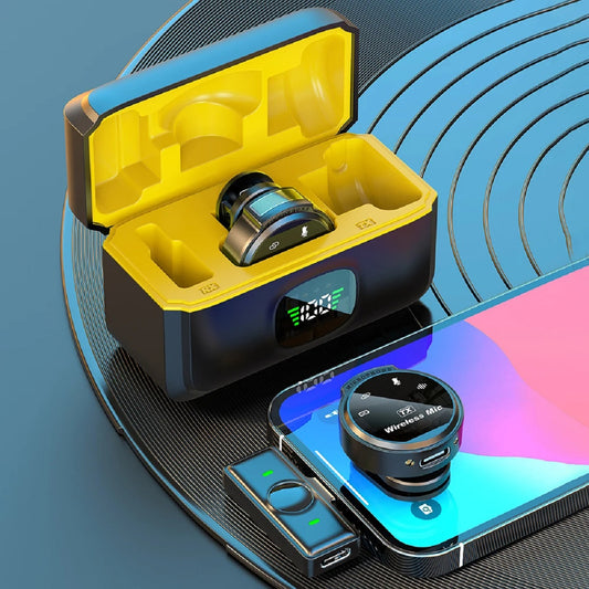 Wireless Lavalier Microphone – Magnetic Clip Lapel Mic for iPhone iPad and Android