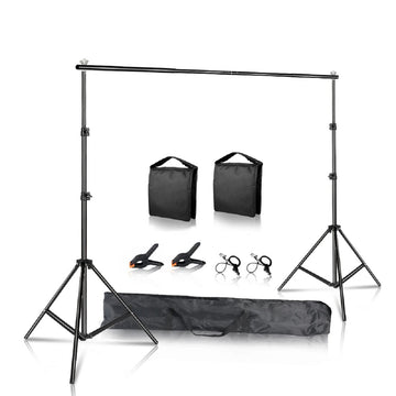 Photography Backdrop Stand Kit – Green Screen Support Frame with Carry Bag