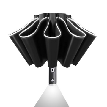 Automatic UV umbrella with LED flashlight reflective