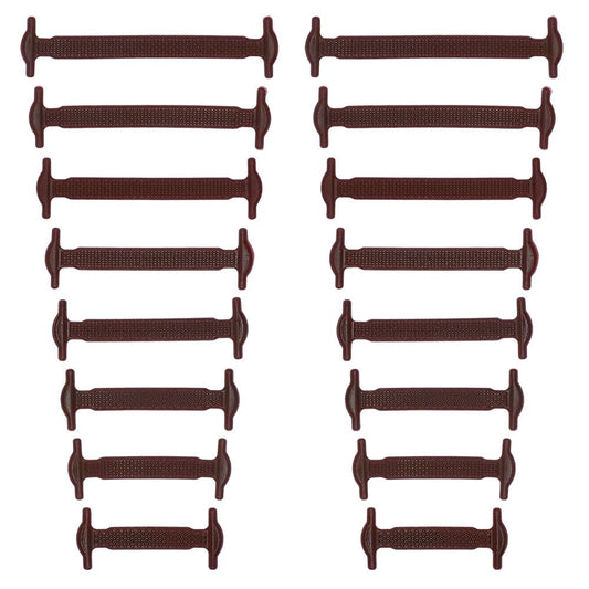 16Pcs/Set silicone elastic no tie shoelaces