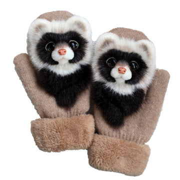 Winter warm women’s animal pattern gloves blxck norway™