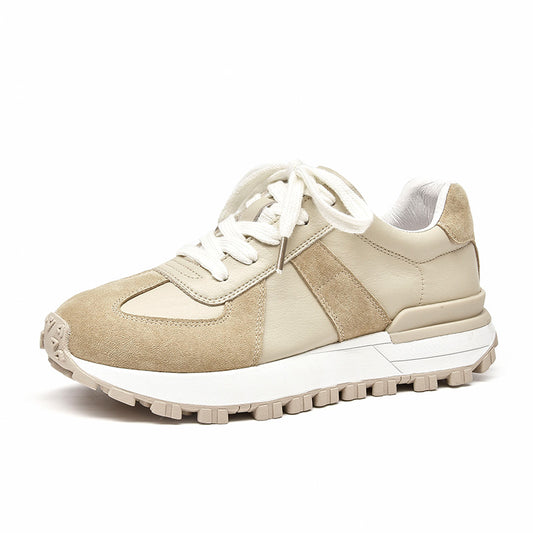 Handmade Casual Sneakers Women Suede Leather Patchwork BLXCK NORWAY™