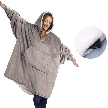 Oversized winter hoodie fleece warm blanket blxck norway™