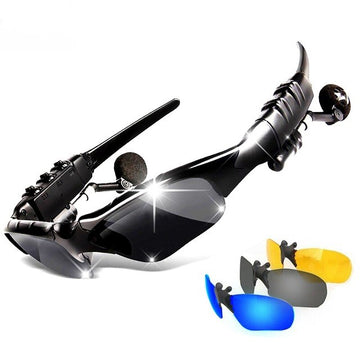 Wireless sports smart bluetooth headset sunglasses