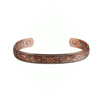 Vintage Flower Energy Magnetic Pure Copper Bracelet BLXCK NORWAY™