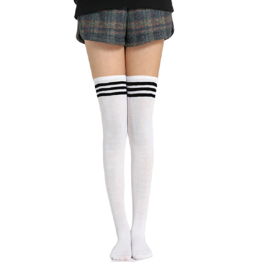 Striped Socks Thigh High Nylon Long Socks For Girls BLXCK NORWAY™