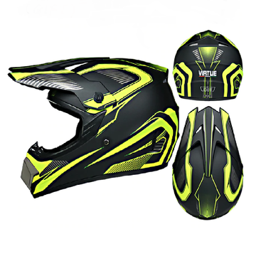 Motor bike cross racing helmet set