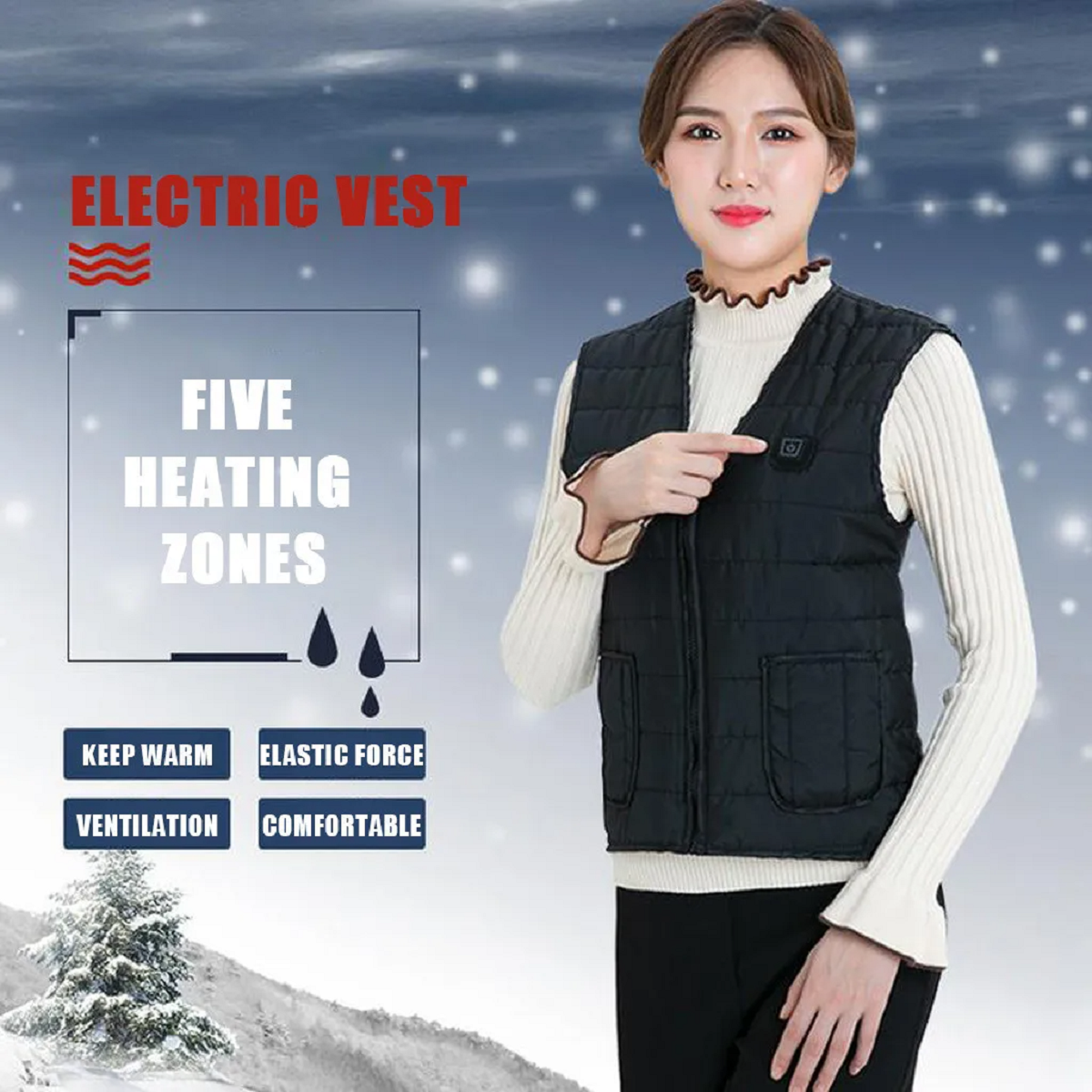 Unisex Autumn And Winter Infrared Heating Vest Jacket