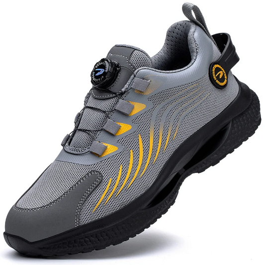 Rotating Button Safety Anti-smash Anti-puncture Work Shoes