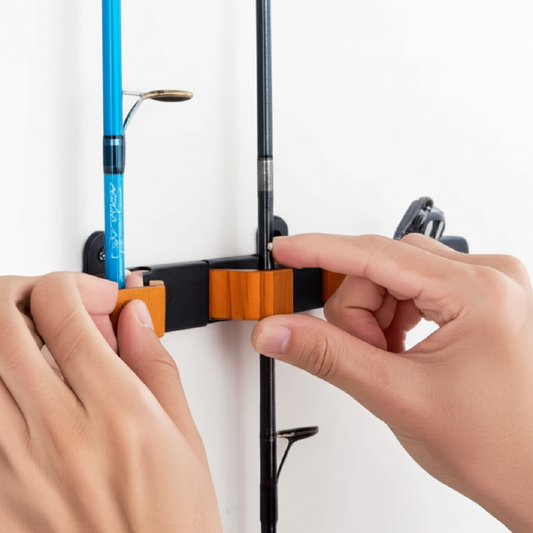 Fishing Rod Holder Rack – Wall Mount Storage for 16 Rods