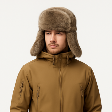 Men’s Fur Bomber Hat – Winter Earflap Cap