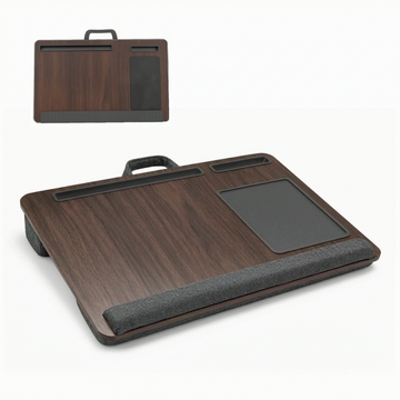 Portable Wooden Laptop Desk Ergonomic Bed Tray with Wrist Rest & Mouse Pad
