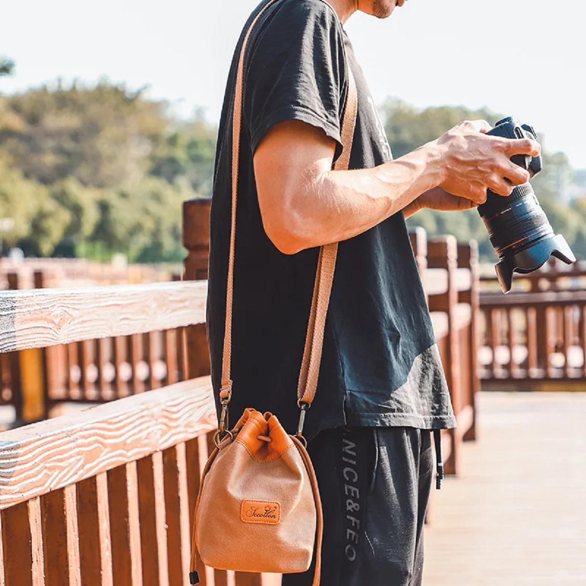 Canvas Camera Bag Lens Case