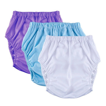 3-Pack Reusable Adult Diaper Covers Waterproof Washable Incontinence Pants