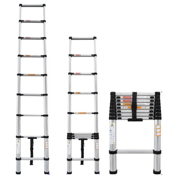 Aluminum Telescopic Ladder Adjustable Lightweight Extension Ladder with Non-Slip Feet