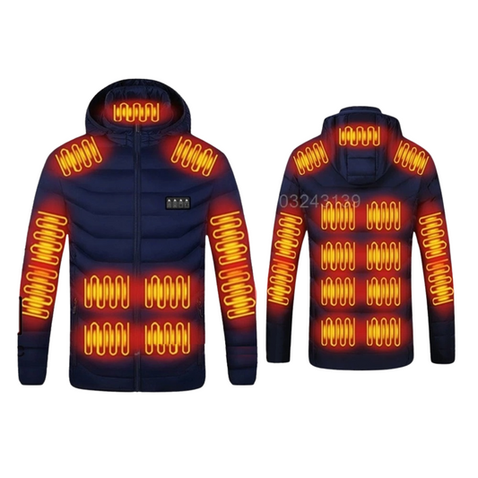 31-Zone Heated Jacket – USB Electric Thermal Winter Coat for Men & Women