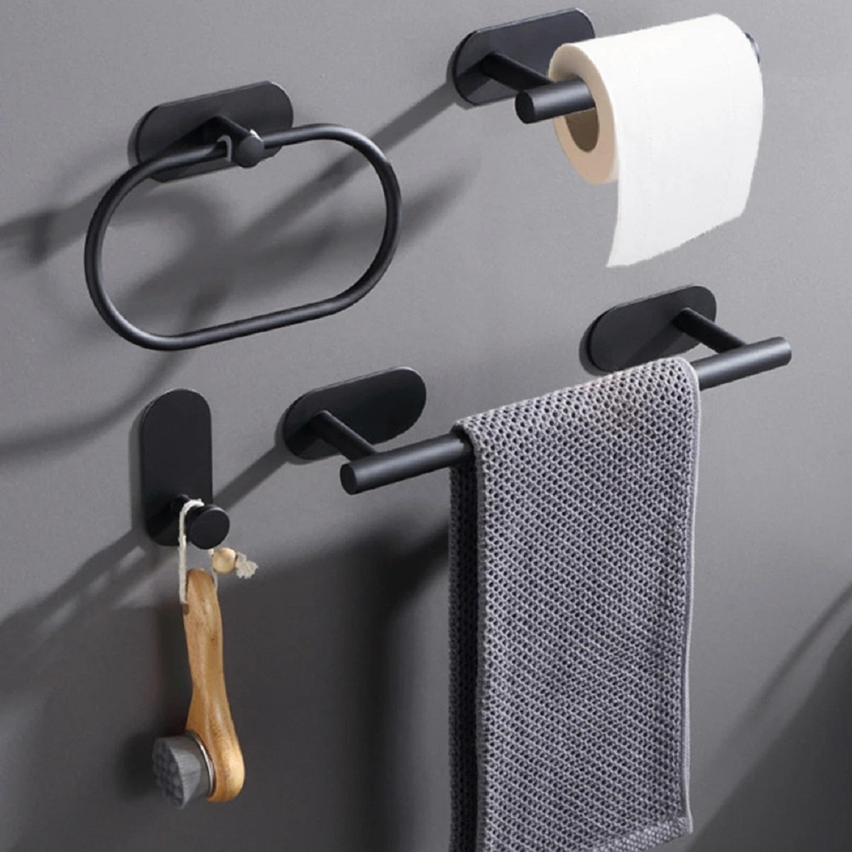 4Pcs/Set Self Adhesive Towel Rack for Bathroom