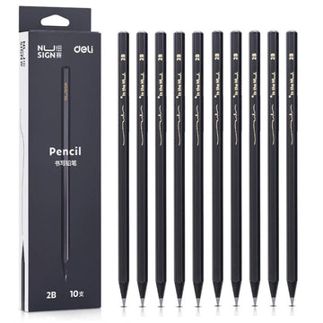 10PCS 2B/HB Wooden Pencil Set for Writing Sketching & Drawing