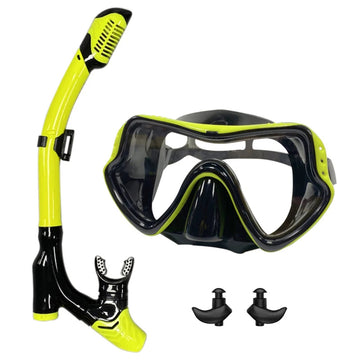 Professional Snorkel Mask Set Anti-Fog Diving Mask with Dry Top Snorkel
