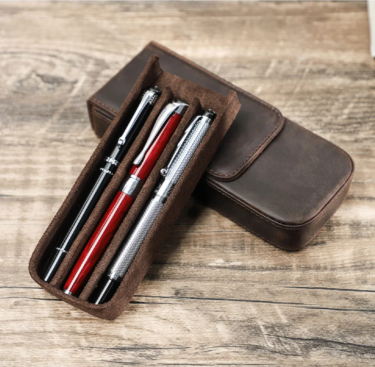 Genuine Leather Pen Case