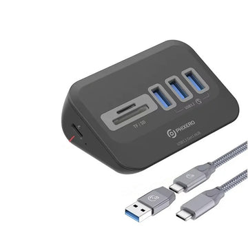 USB 3.2 Docking Station Hub 10Gbps Multi-Port Type-C Adapter with SD Card Reader