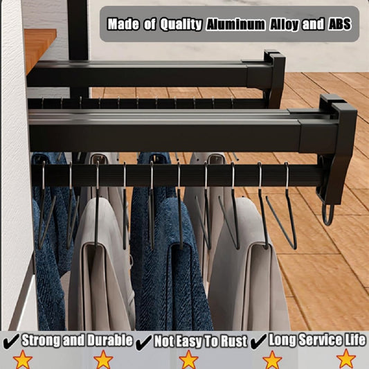 Pull Out Clothes Hanger Rack for Closet