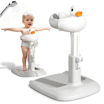 Baby Standing Shower Bath Stand – Adjustable Height Foldable Non-Slip Bath Support