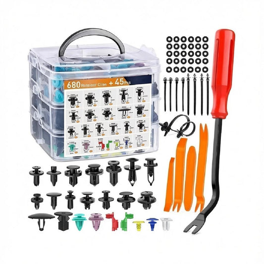 800PCS Car Retainer Clips Kit, Plastic Push Pins for Door Trim & Fender Panels