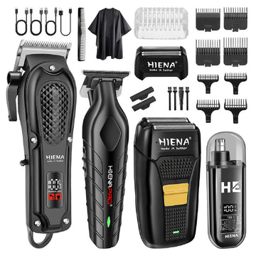 Rechargeable Hair Clippers & Beard Trimmer Kit for Men