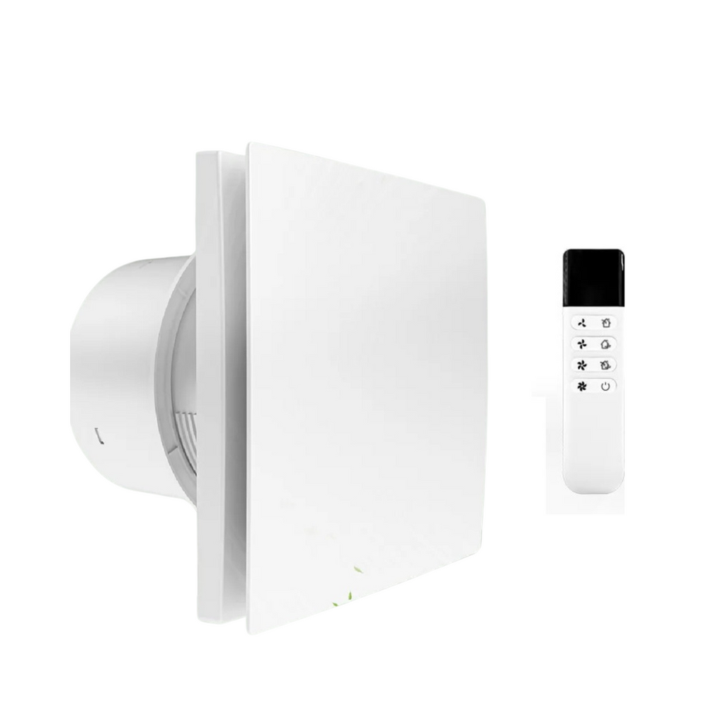Reversible Bathroom Exhaust Fan with Remote — Wall Mounted Extractor ...