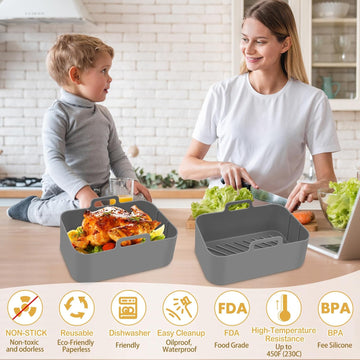 Air Fryer Rectangle Silicone Liners