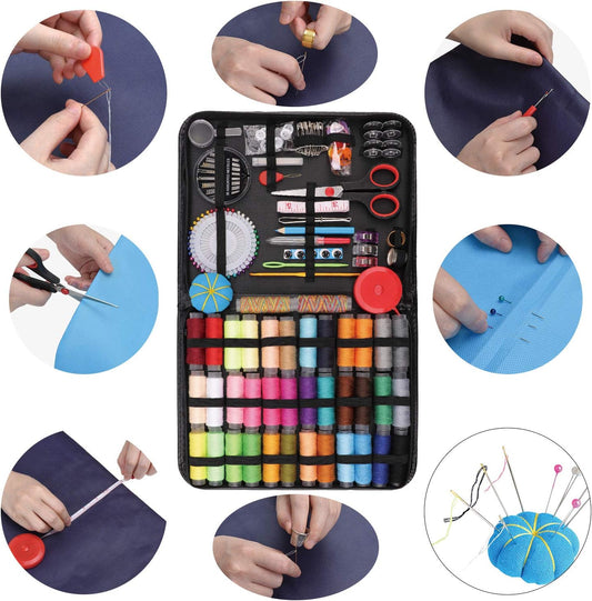 226 Pcs Adult Color Sewing Supplies and Accessories Portable Sewing Thread Needle Kit