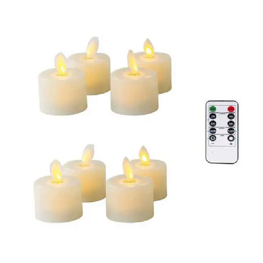 Flameless Moving Wick Candles With Remote Control