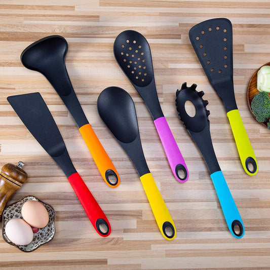 7-Piece Nonstick Nylon Utensil Set – Spoon Turner Spatula and Ladle