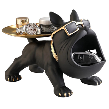 Bulldog Tray Statue Storage Decoration