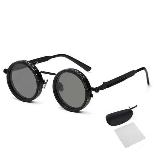 Polarized Round Sunglasses ND9 Adjustable Dimming Retro Steampunk Eyewear
