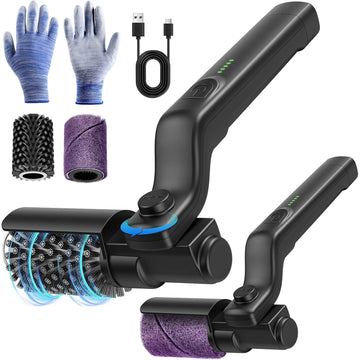 2-in-1 Electric Grill Cleaning Brush Cordless Rechargeable BBQ Grill Scrubber